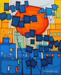 Salman Farooqi, 16 x 20 Inch, Acrylic on Canvas, Cityscape Painting, AC-SF-369